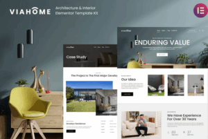 Viahome Architecture Interior Elementor Template Kit