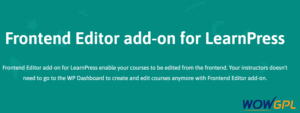 LearnPress Frontend Editor