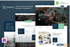 Textilery – Textile Garment Industry Elementor Template Kit