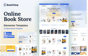 BookChimp Online Book Store Website Elementor Template Kit