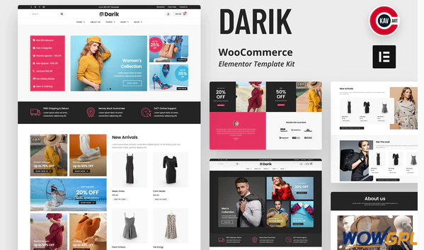 Darik Fashion WooCommerce Elementor Template Kit