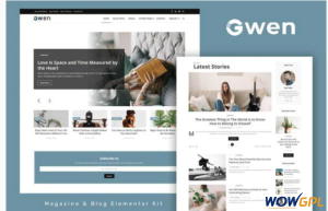 Gwen Blog Magazine Elementor Template Kit