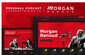 Morgan Renoud Personal Podcast Elementor Template Kit