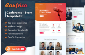 Confrico Event Conference Elementor Template Kit