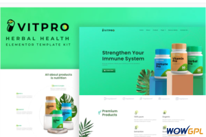 Vitpro Herbal Health Elementor Template kit