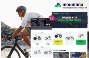 Mountana Bike Shop WooCommerce Elementor Template Kit