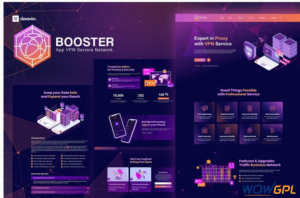 Booster Proxy App VPN Service Elementor Template Kit