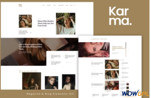 Karma Blog Magazine Elementor Template Kit