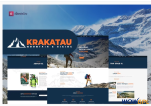 Krakatau Mountain Hiking Elementor Template Kit