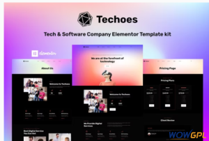 Techoes Tech Software Company Elementor Template kit