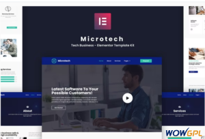 Microtech Tech Business Elementor Template Kit