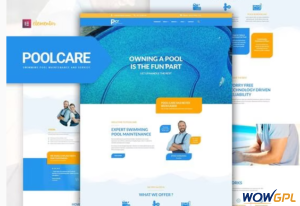 Poolcare Swimming Pool Service Maintenance Elementor Template Kit