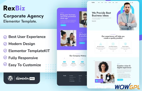 Rexbiz – Corporate Agency Elementor Template Kit