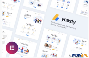 Yeasty Marketing Agency Advertising Service Elementor Template Kit