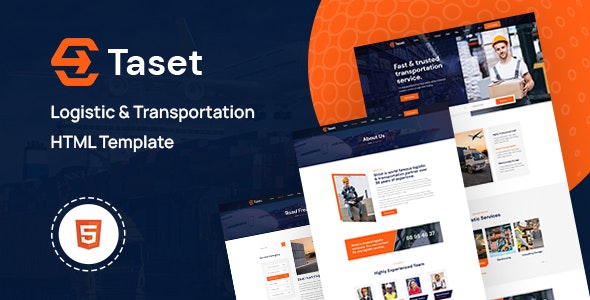 Taset - Logistic & Transportation HTML Template 1 01 preview taset. large preview