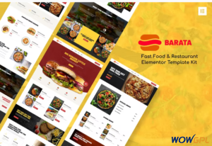 Barata Fast Food Burger Elementor Template Kit