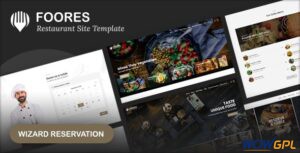 01 foores restaurant site template. large preview