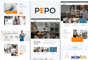 Pipo Plumber Services Elementor Template Kit