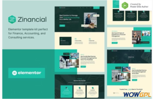 Zinancial – Finance Accounting Services Elementor Template Kit