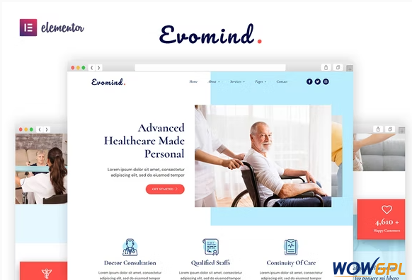 Evomind Home Healthcare Services Elementor Template Kit