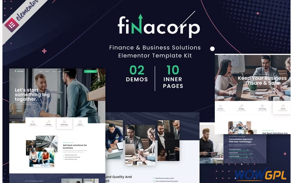 FinaCorp Finance Corporate Elementor Template Kit