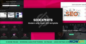 01 SeoExperts SEO SEM Online Marketing Social Media Marketing Template. large preview 1