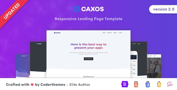 Caxos - Landing Page Template 1 01 caxos2.0.0. large preview