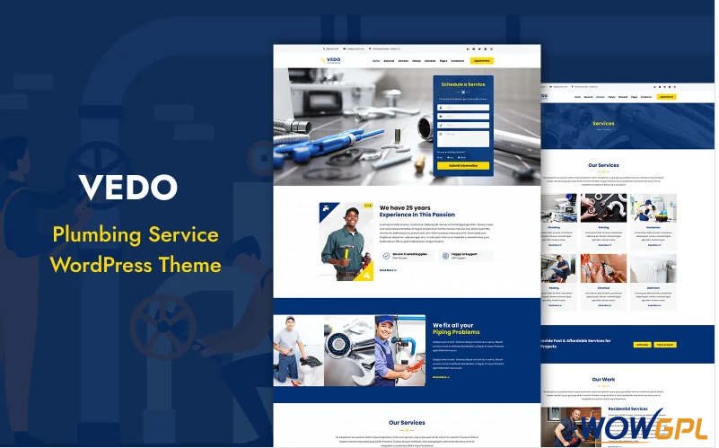 Vedo - Plumbing WordPress Theme 1 2. 12