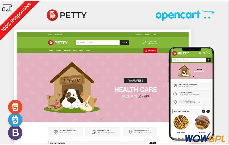 Petty - OpenCart Template 1 8. 15