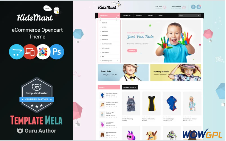 Kids - Responsive OpenCart Template 1 17. 7