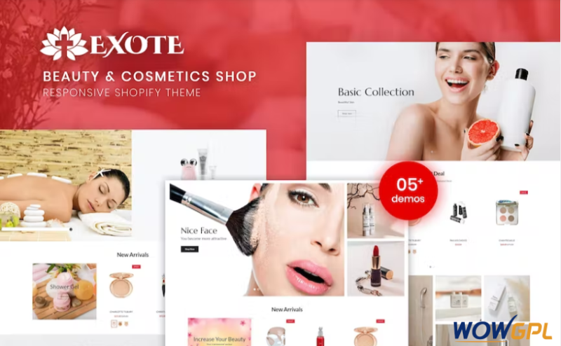 Exote Beauty Cosmetics Shopify Theme