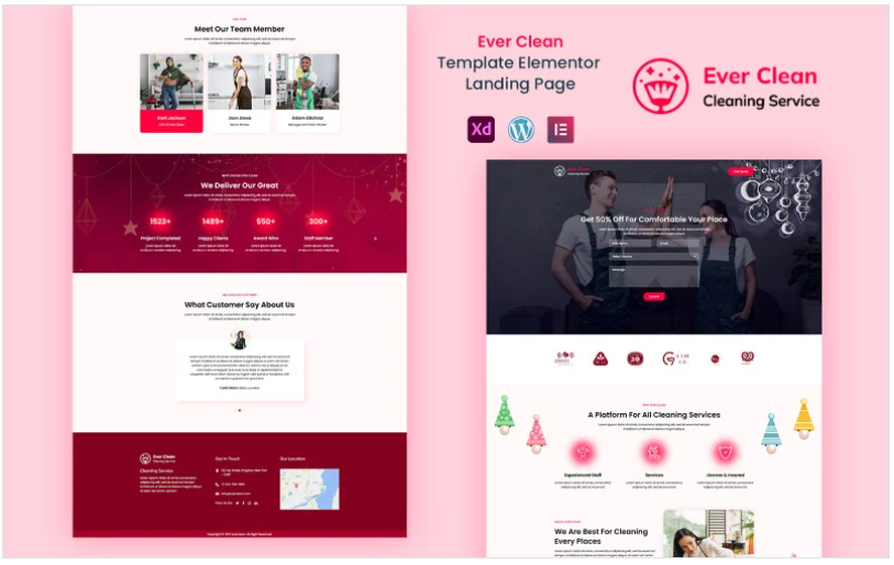 Ever Clean - Cleaning Services Ready to Use Elementor Landing Page Template(m) 1 20. 10