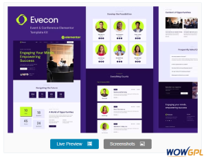 Evecon – Event & Conference Elementor Template Kit