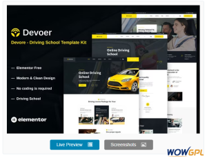 Devore – Driving School Elementor Template Kit