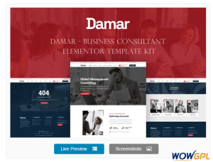 Damar – Business Consultant Elementor Template Kit