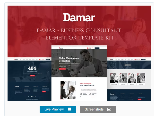 Damar - Business Consultant Elementor Template Kit 1 Damar – Business Consultant Elementor Template Kit