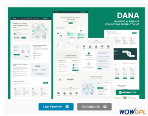 Dana – Banking and Finance Consulting Elementor Template Kit