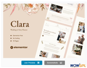 Clara – Wedding & Party Planner Template Kits