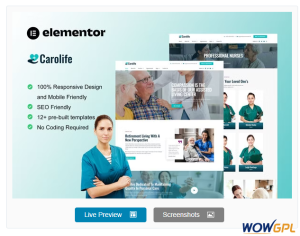 Carolife – Home Care & Private Nursing Services Elementor Template Kit