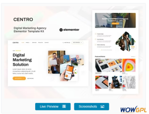Centro – Digital Marketing Agency & Portfolio Elementor Template Kit