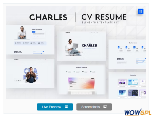 Charles – CV Resume Elementor Template Kit