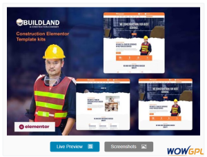Buildland – Construction Business Elementor Template Kit