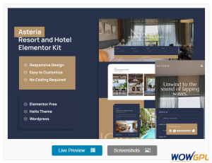 Asteria – Resort & Hotel Elementor Template Kit