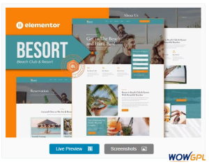 Besort – Beach Club & Resort Elementor Template Kit