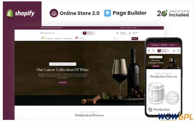 Wine&Dine Responsive Shopify Theme