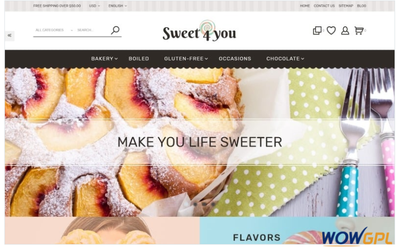 Sweet4you - Sweets Responsive Template for Candy and Cake Shops PrestaShop Theme