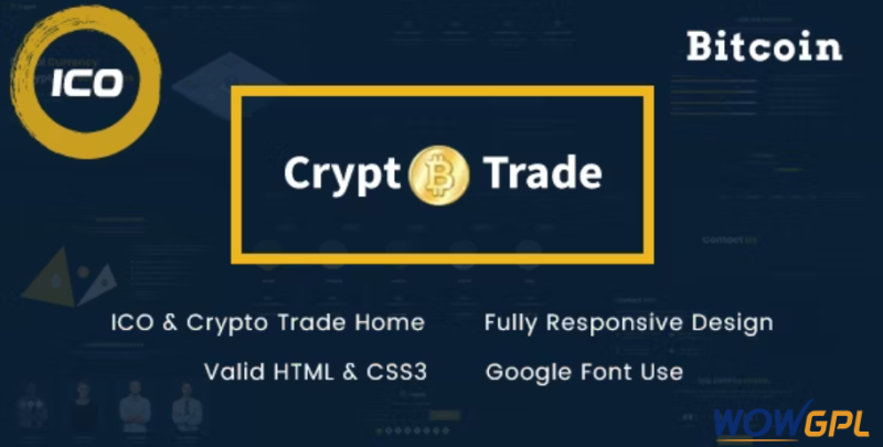 Crypto Trade ICO Bitcoin and Cryptocurrency HTML Template
