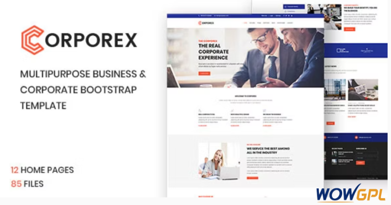 Corporex Multipurpose Business Corporate Bootstrap html Website Template