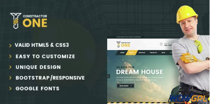 Constractor One Construction Home Renovation HTML5 Template
