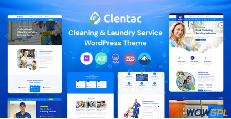 Clentac Cleaning Services WordPress Theme